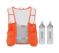 APLVFFZH 1 Pieza Chaleco de Hidratación para Correr con Bolso de Agua Integrado Mochila Multifuncional Ajustable Diseño Compacto Y Resistente Adecuado para Sen, Naranja, m