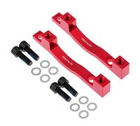 APLVFFZH 2 Piezas Adaptador de Freno de Disco para Bicicleta Montaje Delantero Trasero Soporte para Rotor Universal Aluminio Aleado Peso Ligero Adecuado para C, Rojo