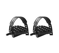 APLVFFZH 2 Piezas Pedales para Bicicleta Ejercicio Pedales con Correa Regulable Antideslizante Rodamiento Sellado Material Plástico Adecuados para, Larga 9/16