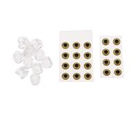 APLVFFZH 20 Piezas Ojos para Señuelos de Pesca Artificiales Modelados 3D Impermeables Efecto Realista Fácil de Fijar Autoadhesivos Adecuados para Manualidades, Ojos de 4 mm + Cabeza de 5 mm