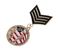 APLVFFZH 2xRetro para Hombre Estilo Marino Americano Uniforme Estrella Broches Insignia Broche Pin, multicolor, 3 piezas