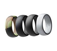 APLVFFZH 4 Piezas Anillo de Silicona Banda de Anillo de Boda Banda de Goma Flexible Adecuado para Regalo Ciclismo Natación Actividades Diarias