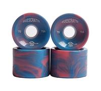 APLVFFZH 4 Piezas Ruedas Skateboard Longboard Rodillos PU Función de Deslizamiento Suave Reparación de Patineta Adecuado para Longboard Patineta Infantil Patin, Multi