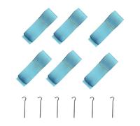 APLVFFZH 6 Piezas Líneas de Voleibol Playa Líneas de Campo Líneas de Delimitación Marcador Court Anclajes Acero Inoxidable Nylon para Deportes en Arena Entrena, Azul