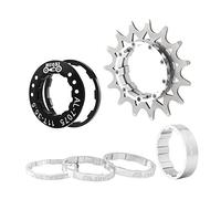 APLVFFZH 7 Piezas Cassette de Una Velocidad para Bicicleta Piñón Engranaje Sprocket de Acero Inoxidable para Conversión Rápida en Bicicletas Adecuado para Cicl, Plata