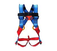 APLVFFZH Arnés de Escalada Full Body Infantil Cinturón Protector Correa Ajustable Material Adecuado para Niños Y Adultos Campin, Rojo Azul
