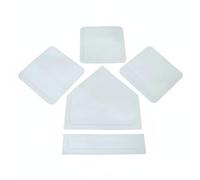 APLVFFZH Base de Béisbol de Cuatro Bases Placa Cuadrada Alfombrilla Plana Líneas Claras Material Resistente Adecuado para Práctica en Gimnasio Parque Jardín, Blanco, Set 5 Piezas