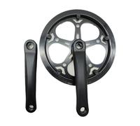 APLVFFZH Bike Chainring Crank Arm Set con Rueda Dentada de Acero y Brazo Aluminio Diseño Ligero y Resistente Reemplazo en Bicicletas de Ciudad, Negro
