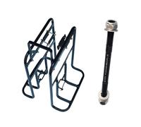 APLVFFZH Bike Front Rack con Marco de Aluminio Reforzado Portaequipaje Delantero de Liberación Rápida Diseño Antipandeo Adecuado para Viajes Largos Uso, con Eje