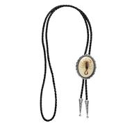 APLVFFZH Bolo Tradicional Mexicana Tribal India Collar Cordón Cuero Resina Escorpión Que en la Oscuridad Conveniente para Hombres Mujeres Moda