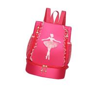 APLVFFZH Bolsa de Ballet Infantil Mochila de Danza para Niña Bolso con Tirantes Ajustables Decoración Encaje Bolso Portátil Oxford Adecuada para Viajes Na, decoración de encaje rojo, universal