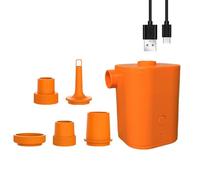 APLVFFZH Bomba Eléctrica Portátil Inflador Y Desinflador Multifuncional con Cinco Boquillas para Colchón Inflable Juguetes Muebles Y Bolsas de Almacenamiento a, Naranja