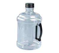 APLVFFZH Botella de Agua Recipiente Reutilizable Cántaro Portátil con Asa Tapa Hermética Material Pet y Fácil Transporte para Hogar Oficina Cocina, Negro