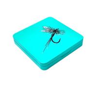 APLVFFZH Caja de Pesca de Moscas Estuche para Señuelos Caja para Engranajes Caja Metálica con Separador de Espuma Apta para Uso en Ríos Pesca Recreativa, Azul