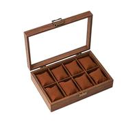 APLVFFZH Caja de Relojes Estuche para Relojes Organizador de Relojes Porta Relojes con Material de Madera Sólida Y Segura Funcionalidad de Exposición, 8 Ranuras