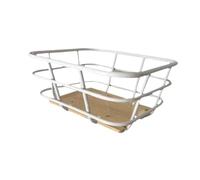 APLVFFZH Canasta Delantera para Bicicleta Construcción de Madera Y Hierro Capacidad de Carga Mejorada Organizador Portátil Cesta de Alambre Metálica Adecuada P, Sin Soporte