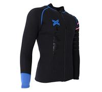 APLVFFZH Chaqueta para Hombre Neopreno 3mm Elástica Cierre Frontal Diseño Ergonómico Protección Solar Adecuada para Natación Buceo Kayak Y Actividades ACU, Negro, 2XL