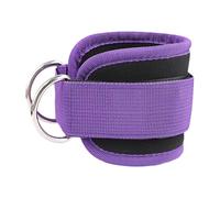 APLVFFZH Correa para Tobillo para Máquina de Cable Ajustable con Doble Anilla Metálica Acolchada en PU Y Neopreno Adecuada para Ejercicios de Glúteos Extensión, PÚrpura