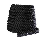 APLVFFZH Cuerda de Entrenamiento para Ejercicio Entrenamiento Físico Cuerda Pesada Núcleo de Poliéster con Antideslizantes Adecuada para Casa Gimnasio Y, 25 mm x 2,8 m Negro