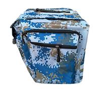 APLVFFZH Doble para Bicicleta con Bolsa para Portabultos Trasero Accesorio de Maleta de Asiento Trasero Fabricada con Tela 600D Adecuada para Transport, Camuflaje Azul