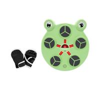 APLVFFZH Entrenador de Boxeo Máquina Musical Almohadilla de Puñetazo con Guantes Luz Material Fácil Instalación Adecuado para Niños Casa Gimnasi, Verde