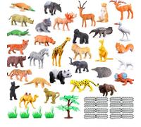 APLVFFZH Figuras Animales Plástico Molo Zoo 53, Set 53 Piezas, , para dioramas, coración, Juego, 15-35 años, Incluye Animal