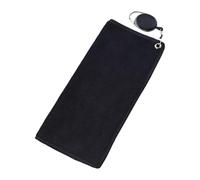 APLVFFZH Golf Towel Ligero con Gancho Retráctil Material Absorbente Y Secado Rápido Permite Mantener Equipo Limpio Tras Actividad Física Adecuado para Uso en G, Negro