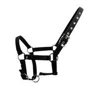APLVFFZH Halter para Caballo Ajustable Diseñado para Caballos Pequeños Correa Proporcionada con Cabeza para Equitación Y Accesorio Ecuestre Portátil, Negro