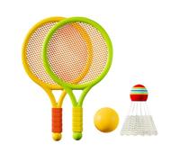 APLVFFZH Juego de Tenis de Bádminton para Niños, Juego de Raquetas de Tenis Ligeras con Pelota Y Volante, Raqueta de Tenis de Regalo para Interiores Y Exterior, Amarillo Verde