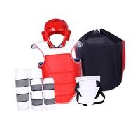 APLVFFZH Karate Sparring Gear Set con Protector de Cabeza Chaleco de Pecho Protector de Espinilleras Comodidad Y Resistencia Al Entrenamiento Adecuado P, XXL