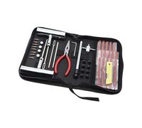 APLVFFZH Kit de Reparación de Neumáticos, Juego de Herramientas de Parche de Pinchazo de Neumático Plano Portátil, Kit de Parche de Neumático Profesional, Juego de 46 Piezas.