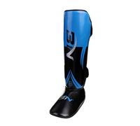 APLVFFZH Leg Guards Fabricados en Material Sintético Suave con Sección Acolchada Instep Protección contra Impactos en Artes Marciales Boxeo Kickboxing, Azul