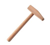 APLVFFZH Martillo para Metalurgia Martillo de Trabajo Fino Herramienta de Golpeo para Metales Mango Natural de Madera Cabeza, Martillo De Madera De Conformación De Cabeza Redonda Sin Barniz