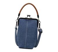 APLVFFZH Mini Bolso Bandolera Vaquero con Cierre de Beso, Estilo Vintage, Ideal para, Actividades Al Aire Trabajo.