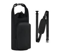 APLVFFZH Portabotellas Bolsa Porta Botella de Agua Funda de Hombro con Bolsillo Multiusos Material Oxford Resistente Adecuado para Camping Excursiones Paseos F, Negro
