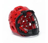 APLVFFZH Protector Facial Artes Marciales Casco Protector Casco Sparring Casco Taekwondo Protección Avanzada Adecuado para Defensa Personal Clases de Karate Entrenamiento de Lucha, Red, S