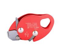 APLVFFZH Rope Grab Ajustador Automático Dispositivo de Detención Bloqueador de Cuerda Polea Robusta en Aluminio Adecuado para Actividades Al Aire Libre, Rojo