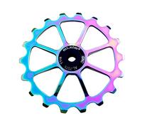 APLVFFZH Rueda Cerámica para Bicicleta con Cojinete de Aluminio y Cerámica Sellado Polea Trasera de Derailleur Rodamiento Resistente y Suave Adecuada, Multicolor