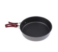 APLVFFZH Sartén Portátil de Aluminio con Mango Plegable Y Cubierta de Silicona Apto para Todas Las Técnicas de Cocina Utensilio Versátil Adecuado para Camping, Medio