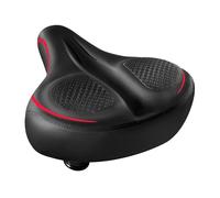 APLVFFZH Silla de Bicicleta con Cojín de Espuma de Poliuretano Alta Densidad Diseño Antideslizante Amortiguador Adecuado para Hombres Y Mujeres en Excursiones, Rojo