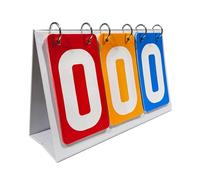 APLVFFZH Sports Scoreboard Marcador Manual con Tablero de Mesa Portátil con de Cifras en PVC Adecuado para Deportiva, Rojo Amarillo Azul