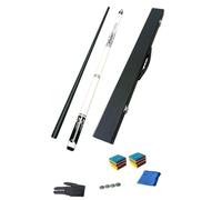 APLVFFZH Taco de Billar Conjunto Palo de Billar 1/2 Dividido Punta 9.5mm con Funda Bolsa Accesorios Limpieza Guante Y Tizas Hecho a Mano Ligero Desmontable de, Estilo B