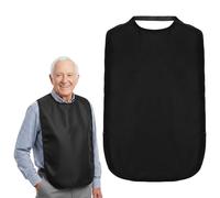 APLZGMG 1 babero impermeable de dos pisos para adultos, babero con recogemigas, babero extensible para adultos, para madre, padre, ancianos, discapacitados