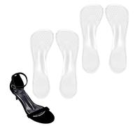 APLZGMG 2 pares de plantillas de gel antideslizantes para mujer, plantillas 3/4 transparentes, alivio del dolor de pies para zapatos de tacón