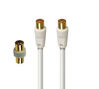 APM 408017 - Cable de TV macho/macho (9,52 mm), color blanco