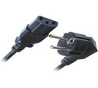 APM 510013, Cable de alimentación de CA CEE 7-7/Iec C13 Macho Codo/Hembra Negro