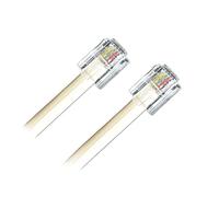 apm Cable ADSL RJ11, 10M, cable telefónico, cable modular 6P4C, cable plano ISDN DSL VDSL, conector telefónico fijo módem Internet Router Fax, blanco, 570842