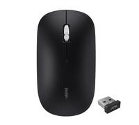 APM Sora Ratón inalámbrico Delgado, 2.4 GHz, Silencioso, Receptor USB, Ambidiestro, Plano, 1200 dpi, Batería Incluida, Compatible con PC Mac Ordenador Portátil, 571171