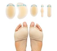 APMGONT 5 Piezas Ampollas Invisibles con 2 Piezas Almohadillas Metatarsales para Mujeres y Hombres Almohadillas Protectoras Metatarsales de Gel Protector Pies Ampolla (Beige, XL)