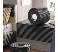APMOE Anticolisión Acolchado Pared de Esponja Autoadhesivo - Multiusos Protector Pared Cama Niños Autismo, Espuma para Tapizar Paneles Decorativos para Pared DIY Cortable para Tatami(Negro,30x200cm)